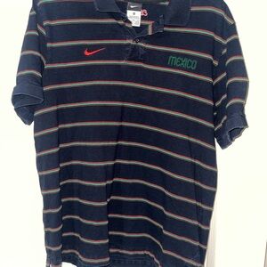 Nike Mens Rare Mexico adult XL polo cotton shirt jersey trikot soccer (Size XL)
